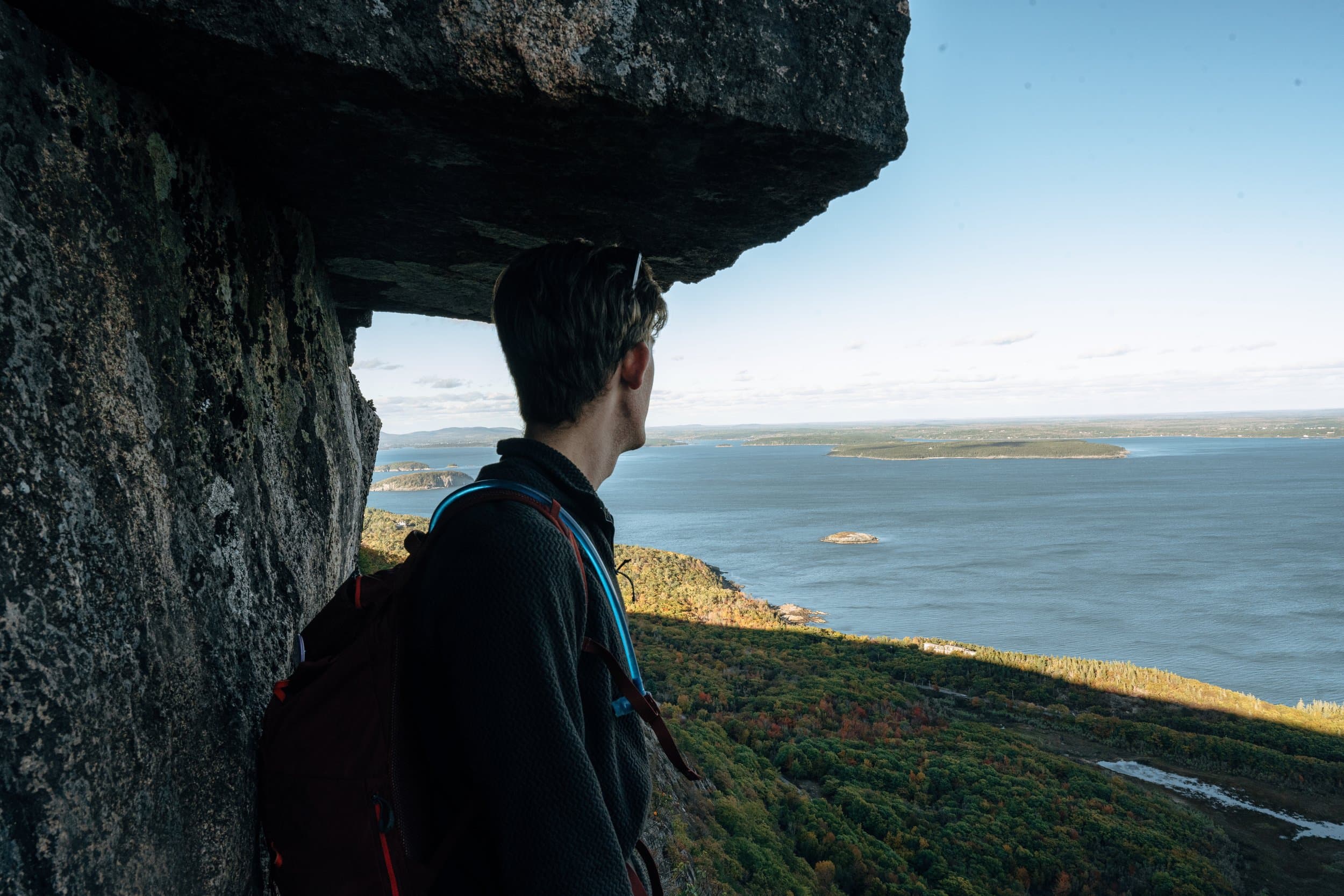 Member looking out over the water