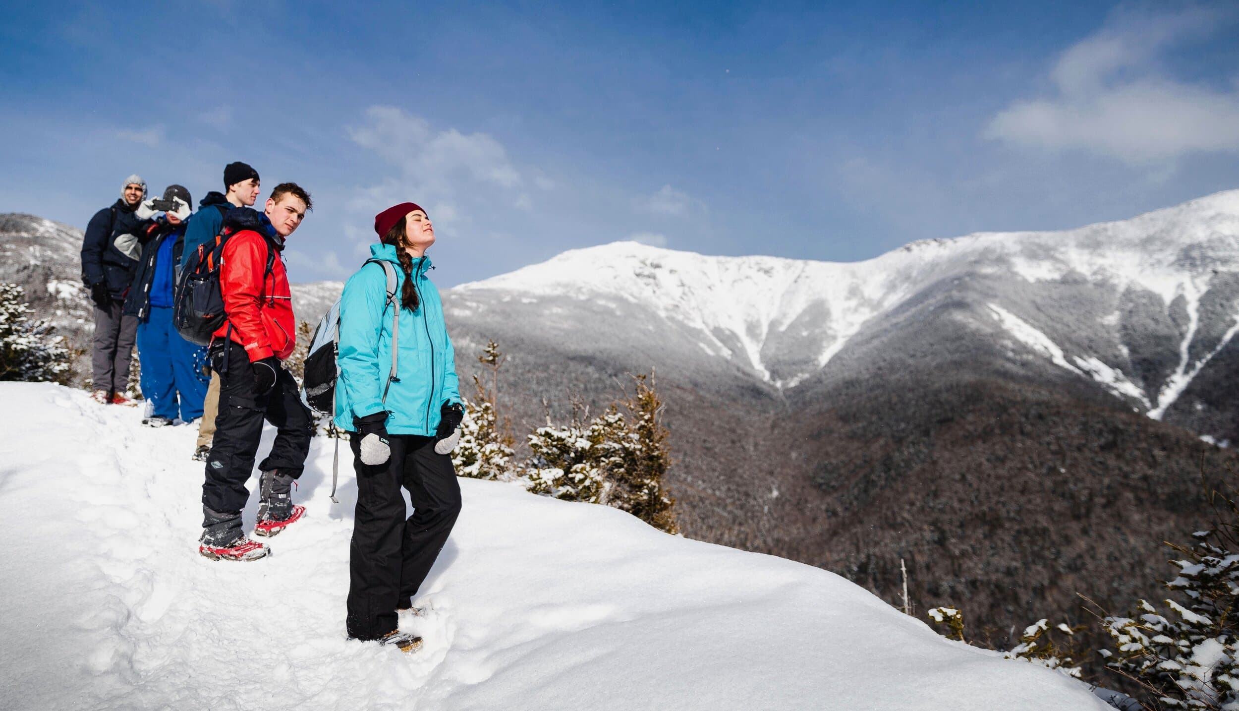BUOC members on a snowy summit