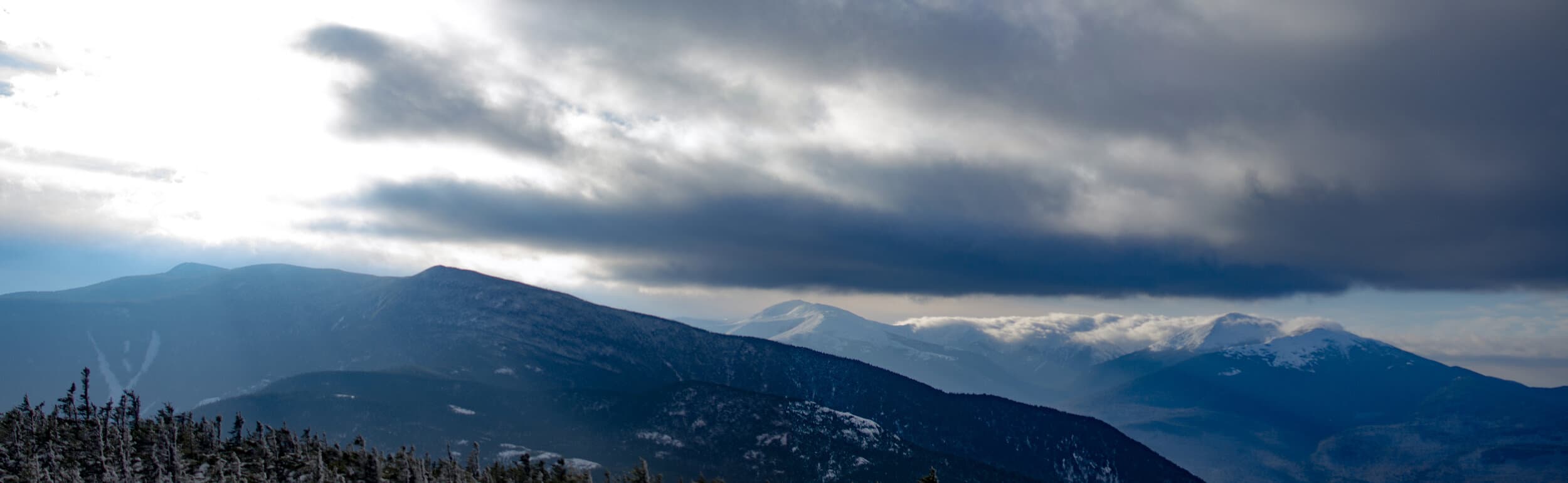 Mountain range at dusk