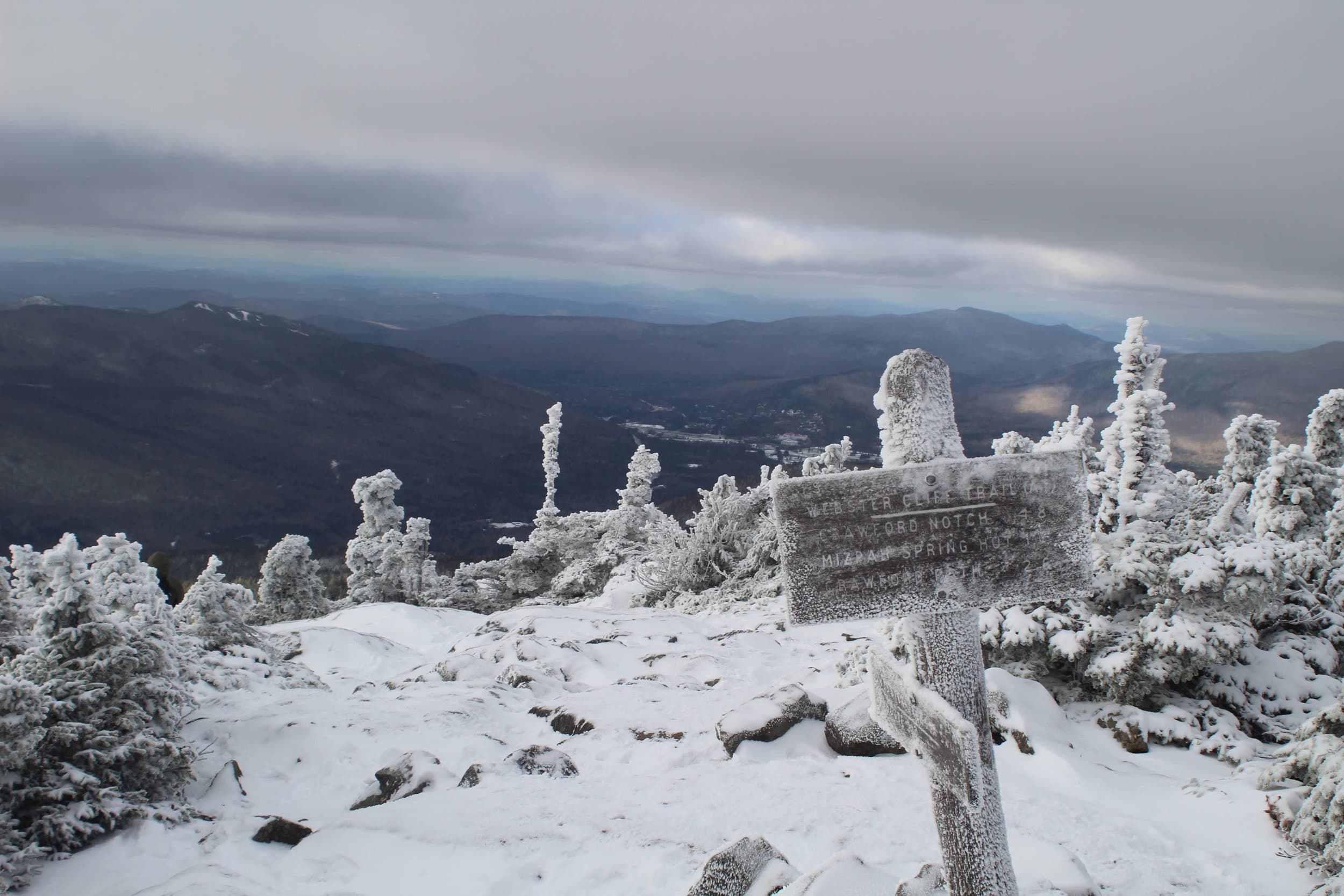 Rime-iced summit